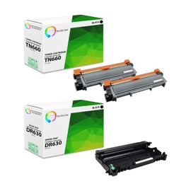 TCT Premium Compatible Toner Cartridge and Drum Unit Replacement for Brother TN660 DR630 works with Brother HL-L2340DW, MFC-L2700DW, DCP-L2520DW L2540DW Printers (2 TN-660, 1 DR-630) - 3 Pack