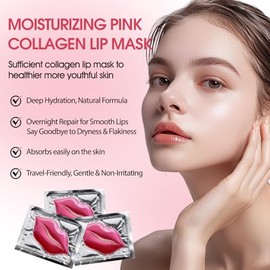 30 piezas de mascarilla hidratante de colágeno, antienvejecimiento y antiagrietamiento, reduce las arrugas de los labios, desvanece el color de los...