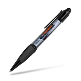 1x Black Ballpoint Pen (Photo Insert) - Aberdeen RNLI Lifeboat Boat Ocean Sea - Soft Feel Finger Grip #50012