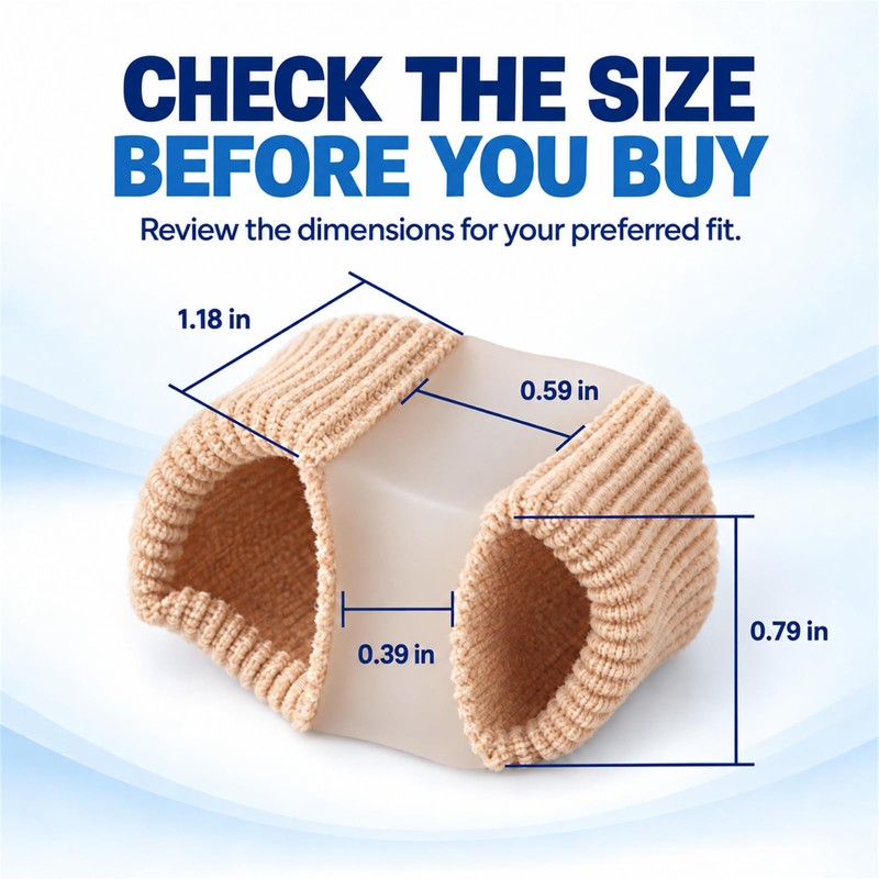 2 Pack Toe Spacers, Big Toe Separators for Women Men,