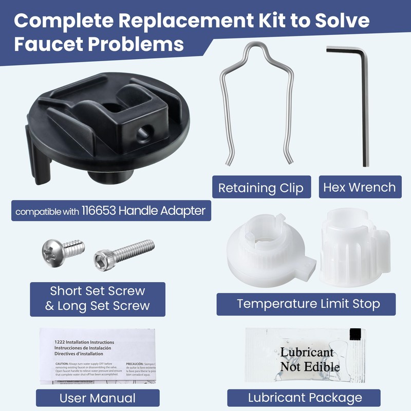 Enhon Shower Handle Adapter Kit Replacement for 116653, Compatible with