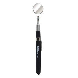 Ullman HTE-2 Glass High-Tech Telescoping Inspection Mirror, 1-1/4" Diameter, 6-1/2" to 35" Extended Handle Length, Clear