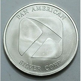 Northwest Territorial Mint 1 oz .999 Silver Round - Pan American Silver Corp - Great Pendant Ornament