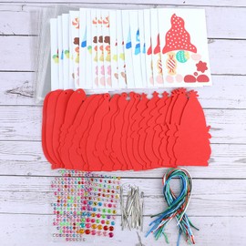 Christmas Gnome Craft Kit DIY Christmas Gnome Ornaments Decorations Art Sets Gnome Xmas Foam Stickers Winter Holiday Xmas Theme Classroom Activities Party Decorations