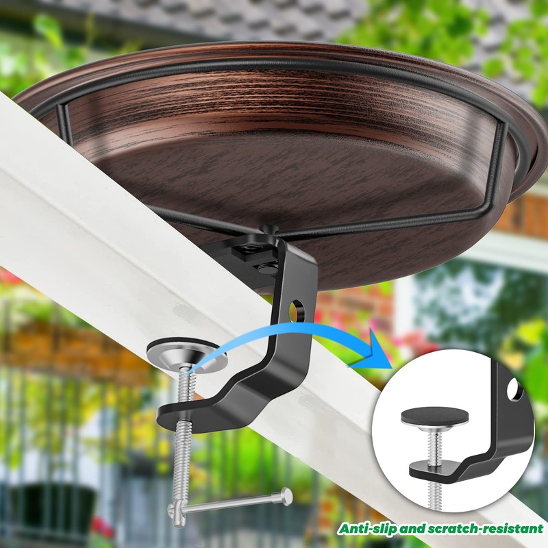 VeyFolzin.st Deck Mounted Bird Bath for Outside, Detachable Birdbath Bowl