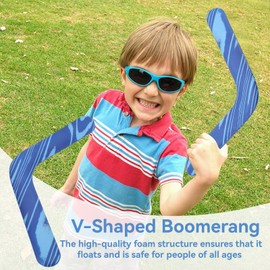 HERCHR Boomerang Que regresa, auténticos Juguetes Hechos a Mano de EVA Boomerang en Forma de V para Exteriores para Acampar, Patio Trasero, Picnic, la Mejor Idea de Regalo