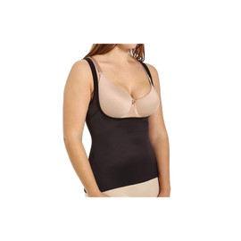 Naomi & Nicole Plus Size Open-Bust Shaping Tank, 7770-Black-4X