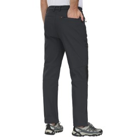 TACVASEN Climbing Pants Men Winter Pants for Men Hiking Cargo Pants Fleece Lined Pants Softshell Pants Men Warm Pants Hiking Pants Men Dark Gray