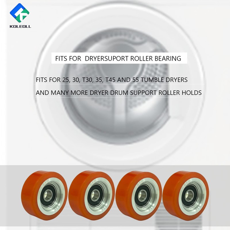 KOLEOLL 2 Pack 70298701P 70298701 70568201 Dryer Drum Support Roller