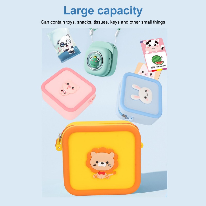 Silicone Kids Camera Bag Cute Cartoon Animal Decoration Shockproof Waterproof