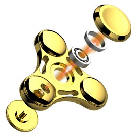 ATESSON Fidget Spinner Toy,Ultra Durable Stainless Steel Bearing High Speed 3-5 Min Precision Brass Metal Finger Spinner,EDC ADHD Stress Relief Anxiety Fidget Spinners for Kids & Adults
