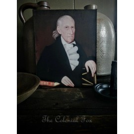 Colonial Reproduction Portraits on 8x10 Canvas Primitive Folk Art Early American