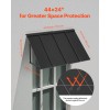 44 X 24-Inch Fixed Metal Awning with Stable Triangle Steel
