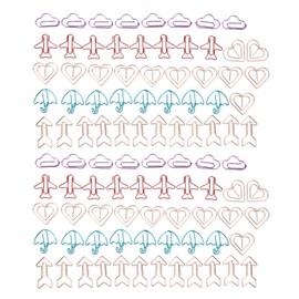 4 Box Cute Paper Clips Assorted Styles Colors Lovable Electroplated Fancy Paperclips for Home School Office