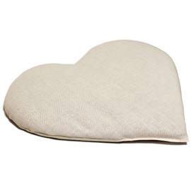 Rapeseed Cushion Heart Approx. 30 x 25 cm – Organic Fabric Natural – Heat Cushion – Grain Pillow – A Charming Gift