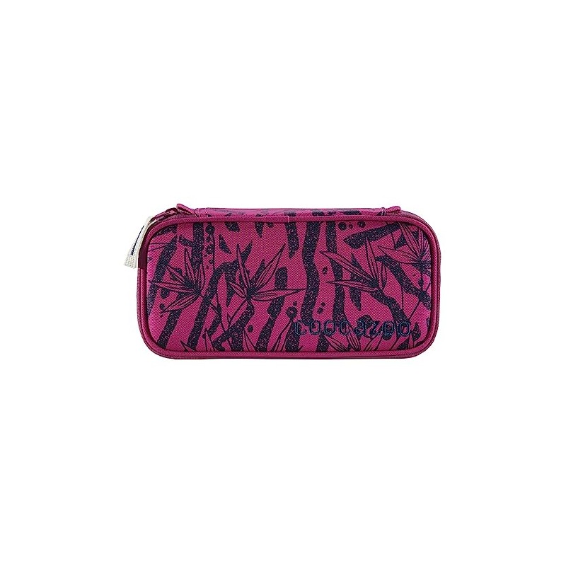 coocazoo PencilDenzel "WWF Anemone-Trail" Pink Pencil Case, Geo Triangle Compartment,