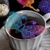 Yoksas 80pcs Holographic Shiny Mandala Bird Butterfly Goldfish Stickers -