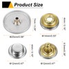 HARFINGTON 30 Sets Press-Stud Cap Button 25mm Metal Snap Fastener