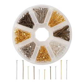 Craftdady 650pcs Flat Head Pins 16mm 20mm 30mm Mixed Color Wire Pins for Jewellery Making