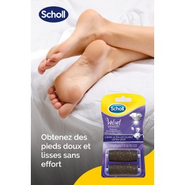 Scholl Velvet Smooth Ersatzrolle Für Elektrische Reibe, 2 Stück, (1er Pack) Pflegende Fußmasken – Fußpflege mit Aloe Vera, Samt, neutral