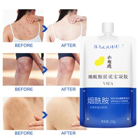 Body Scrub Nicotinamide Gel, Full Body Cleansing Exfoliating Mud Cream, Exfoliating Body Gel, Mud Rub Exfoliating Whitening for the Skin, Instant Brightening Nicotinamide Body Scrub