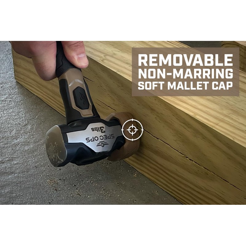 Spec Ops Tools Blacksmith Hammer, 4 lb Sledgehammer with Removable