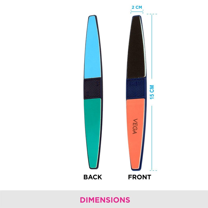 VEGA Nail Buffer, Orange (Pack of 2)