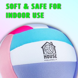 In The House Soft Indoor Volleyball for Girls (Ages 3+) – Realistic Feel and Bounce Home Training Ball for Indoor Play - Bring VBall Practice Home - Great Gift for any Volleyball Player