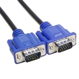 EKYLIN - Cable VGA de 1,5 m macho a macho adaptador de cable de extensión de vídeo para computadora PC para monitor de visualización proyector con puerto de enchufe