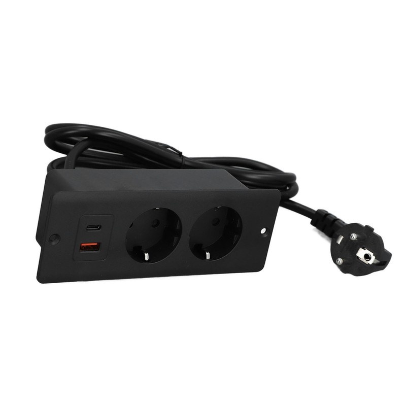 Recessed Socket 2 Outlets with PD20W USB C USB A