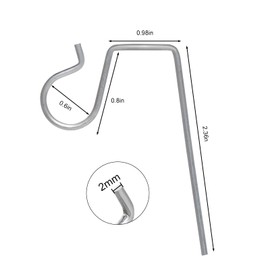 Rthjsfj 60Pcs Stainless Steel Christmas Light Hooks for Gutter Guards, Heavy-Duty Metal Gutter Hooks for Outdoor Lights