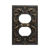 Vghoko Outlet Covers Baroque Style Flower Plant Retro Black Gold