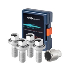 OMAC Wheel Lock Kit for Mercedes SLC-Class M14X1.5 Bolt Chromed 4Locks & 1Key