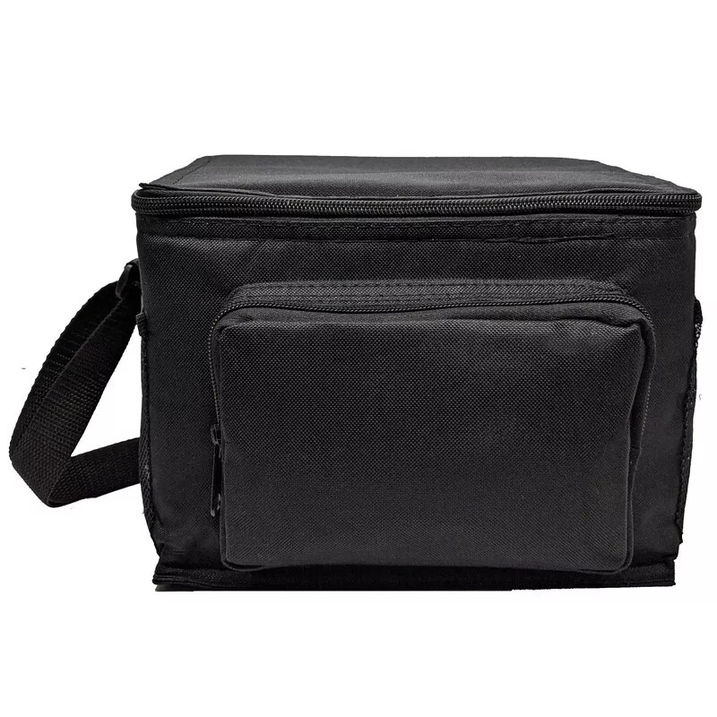 Ensign Peak 6 Pack Lunch Cooler with Side Pockets Black