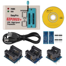 EZP2023 USB Programmer High Speed USB for EEPROM Flash Programmer + 5 Adapter Support 24 25 93 95 for EEPROM Flash Bios for Windows Better Than EZP2019 (USB Programmer + 5 Adapter)