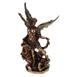 Veronese Archangel Michael Fights Evil Figurine Bronzed Sculpture