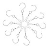 Abaodam 10pcs Swivel Hanging Hooks Stainless Steel Rotating Clips for
