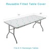 gonfaci 1 Pcs 6 Ft Elastic Fitted Edge Table Cover