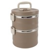 Insulated Food Container 304 Stainless Steel PP Stackable Portable Round