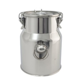 Hpngal Stainless Steel Jug 1.32 Gallon Can with Lid, Metal Container Large Capacity Milking Pail for Goats, Food Grade for Cow or Home Use