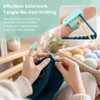 4PCS Yarn Guide Finger Holder Knitting Thimble Tool, Adjustable Plastic