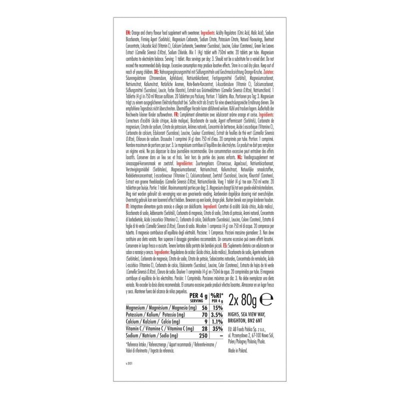 HIGH5 ZERO Elektrolyt Hydrierungstabletten mit Zusatz von Vitamin C |