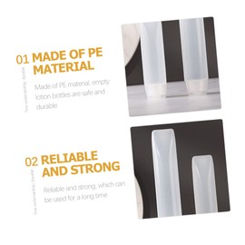 Ipetboom 10pcs Refillable Lotion Tubes Squeeze Cosmetic Bottles for Travel Multi-use Makeup Container Cap for Shampoo Creams and Sunscreen