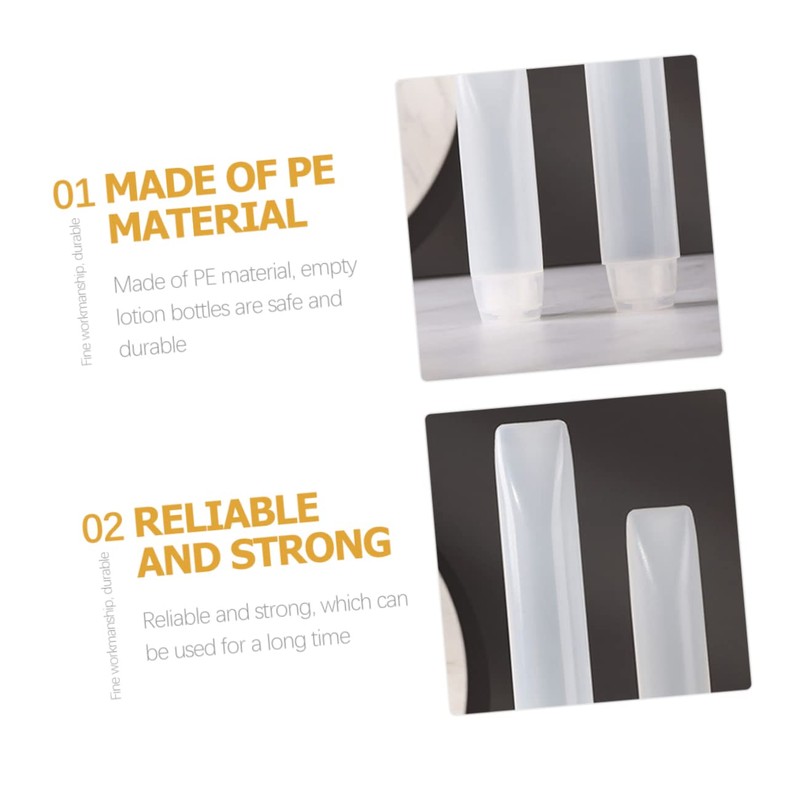 Ipetboom 10pcs Refillable Lotion Tubes Squeeze Cosmetic Bottles for Travel