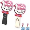 2 Pack Magnetic Badge Holder with Name Badge, Silly Goose
