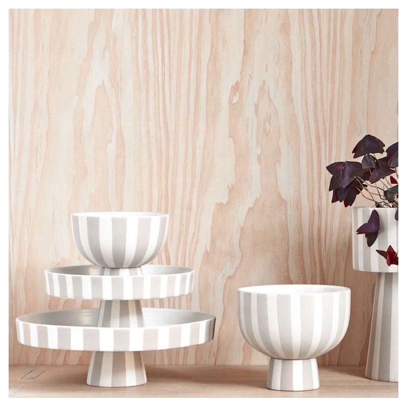 OYOY Living Design Toppu Mini Bowl Grey Stoneware Diameter 12.6