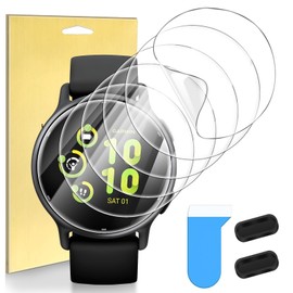 Suoman 6-Pack for Garmin vivoactive 5 Screen Protector, Charger Port + TPU High Definition Clear Protective Film