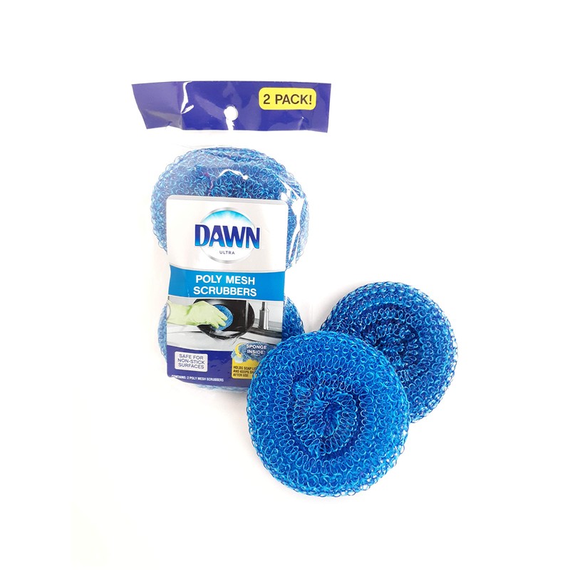 Dawn Scrubbers, Set of 4 Durable Non-Scratch Poly Mesh Scrubbies