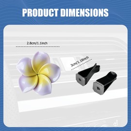 Lyxheth 2PCS Flower Car Air Vent Clips, Car Vent Accessories, Car Air Freshener Clip Charm, Cars Decorative Accessories Air Conditioning Outlet Clip Air Vent Clips for Girls Women (Purple, Style1)