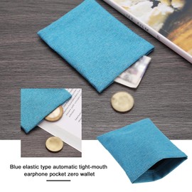 The Lord of the Tools 2PCS Snap Pouch Pocket Earphone Case for Earbuds Earphone Organizer Bag Coin Purse Change Holder Storage Protection Bag Portable Travel Bag 9.5x8cm Blue